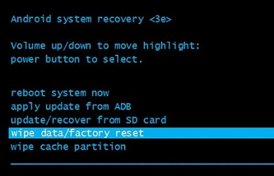 factory reset Android phones