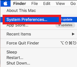 apple menu system preferences