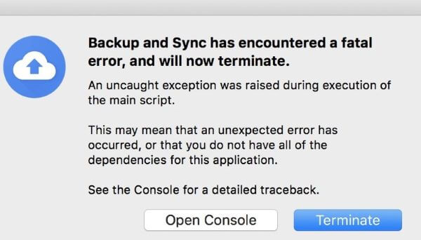 unable to download google backup and sync