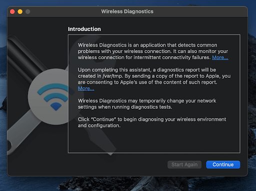 there is no internet connection mac