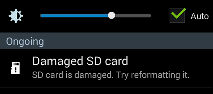 damaged sd card