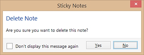 delete notes confirmation