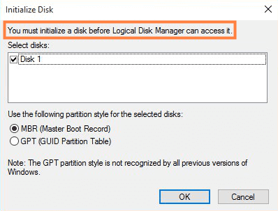 how to initialize drive