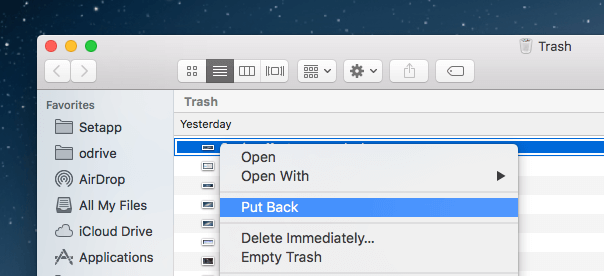 apple how to recover deleted files from trash