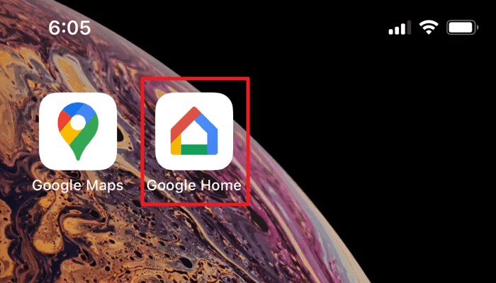 open google home iphone