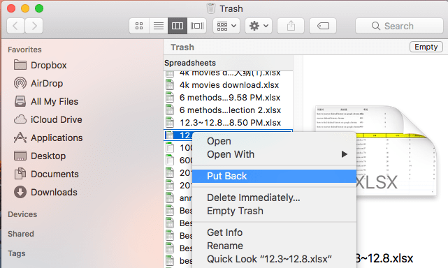 can i recover deleted files from trash on mac