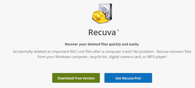 recuva data recovery tool