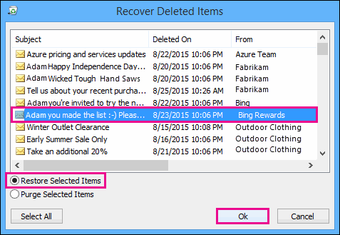 restore-selected-items-outlook