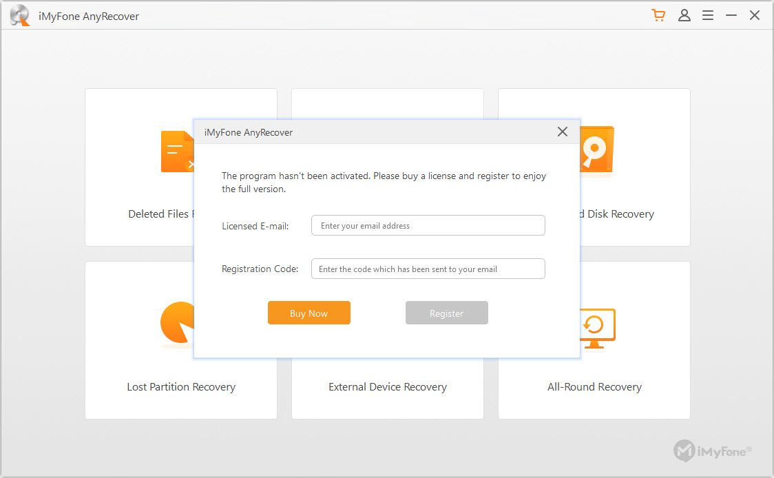 imyfone anyrecover licensed email and registration code