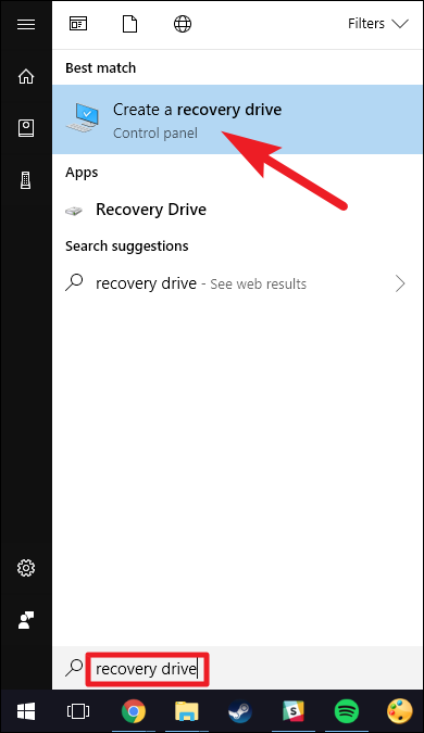 create recovery partition