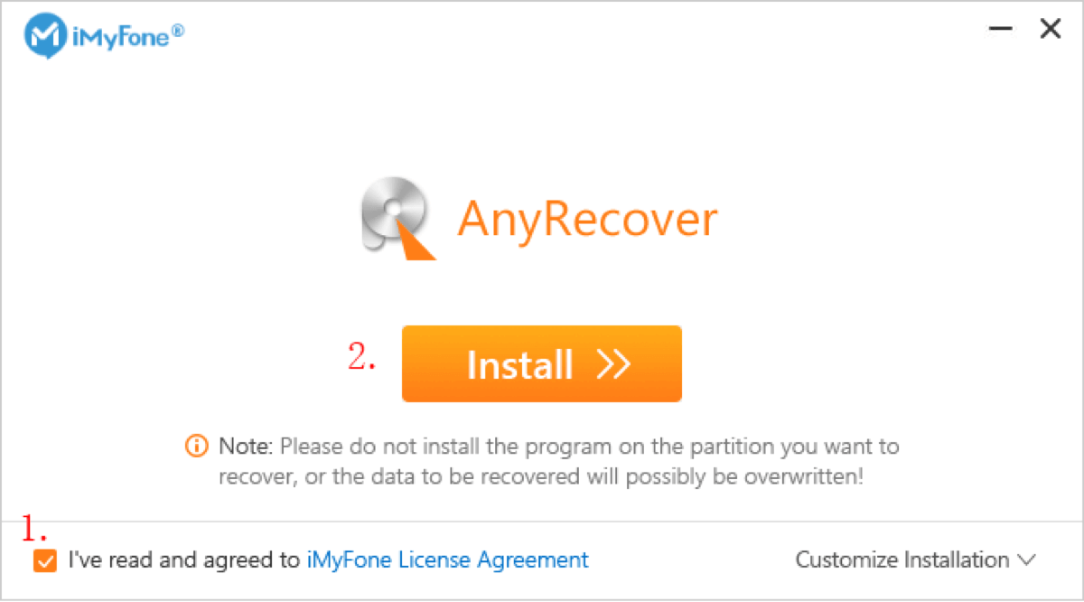 install anyrecover