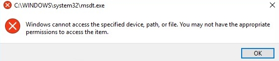 Windows cannot access the specified device path or file что делать