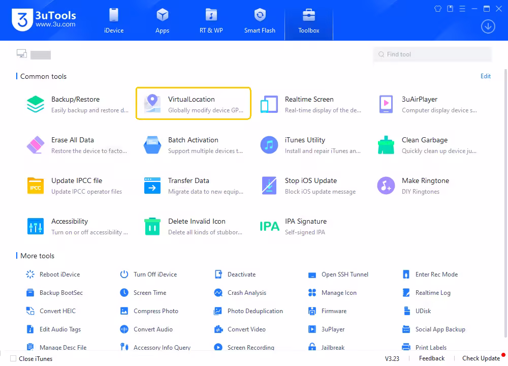 3utools virtual location