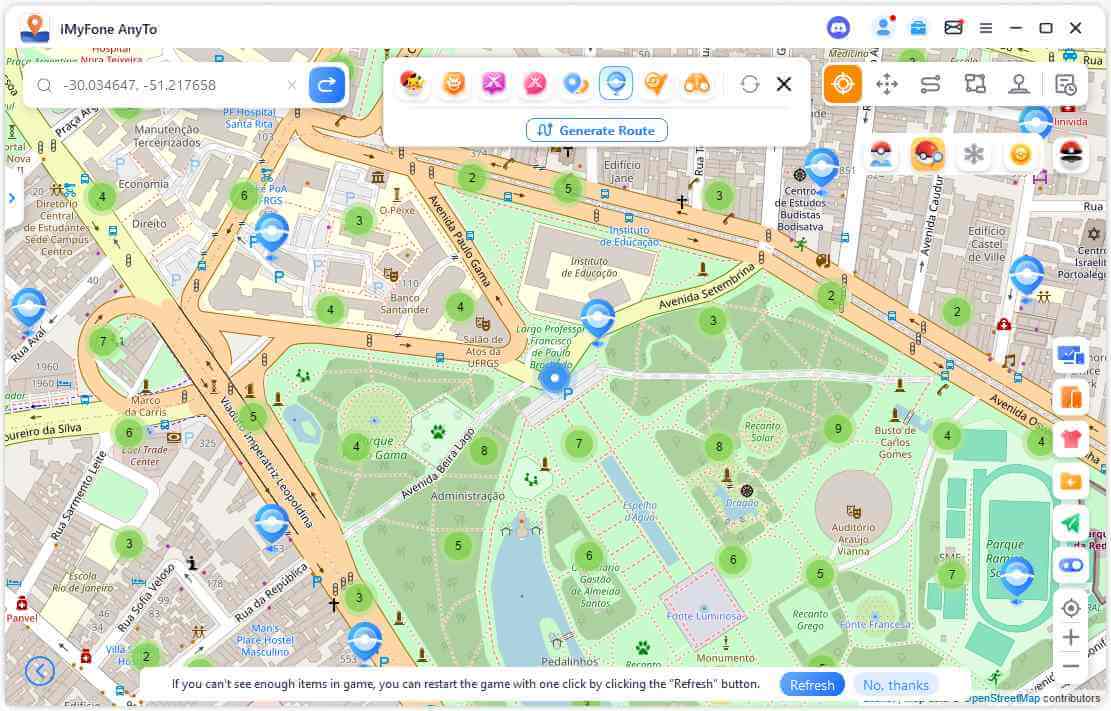 brazil pokemon go coordinate