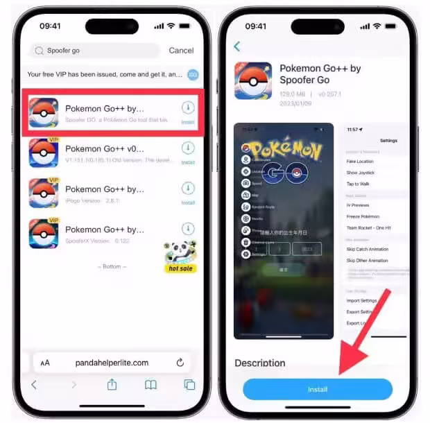 download spoofer go on panda helper
