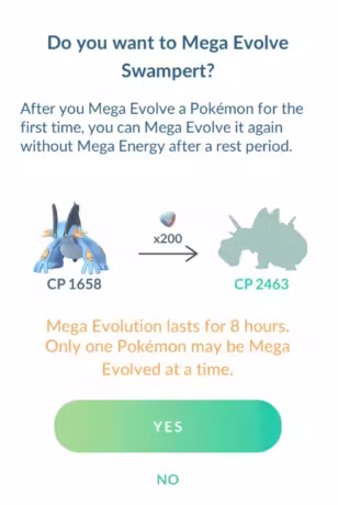 first time mega evolve pokemon go