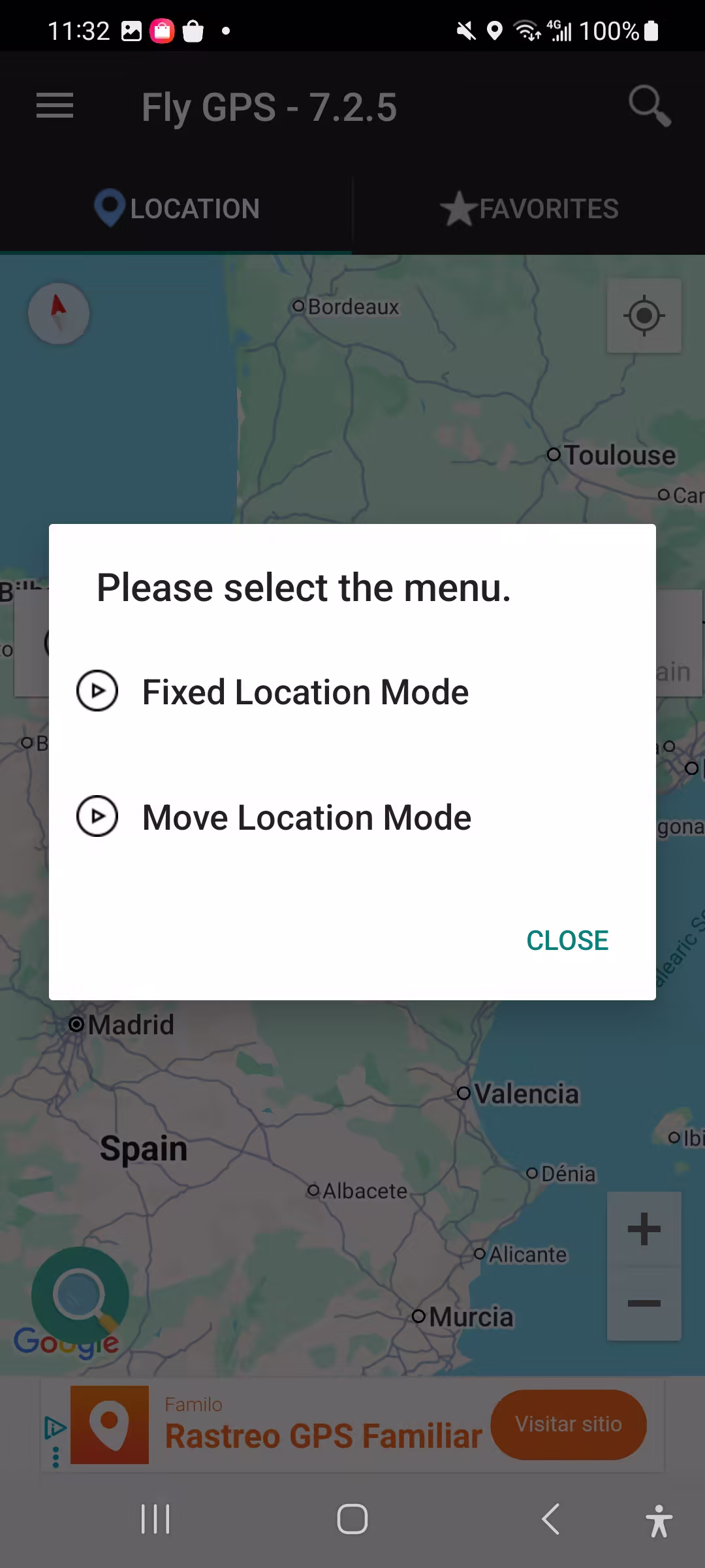 fixed and move location mode
