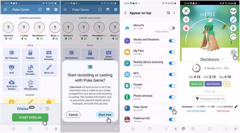 how to use pokegenie iv checker