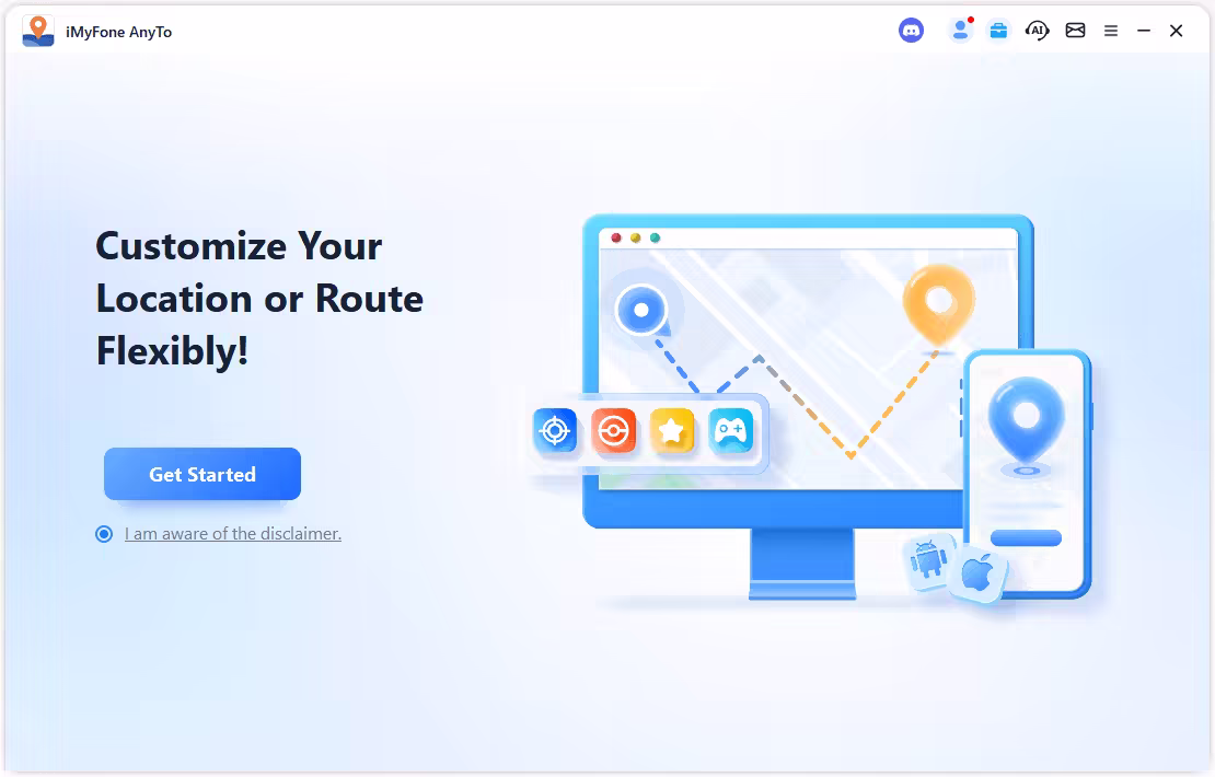 Launch AnyTo and connect your phone to your PC