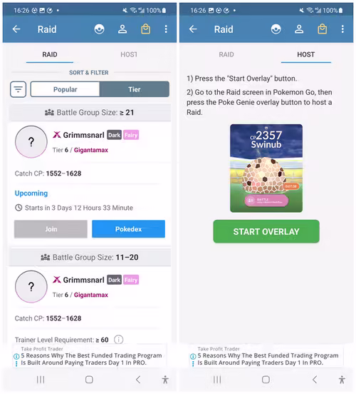 poke geniue raid finder