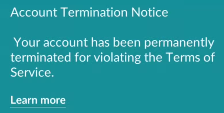 pokemon go permanent ban notice