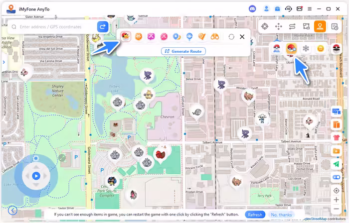 pokemon map of anyto