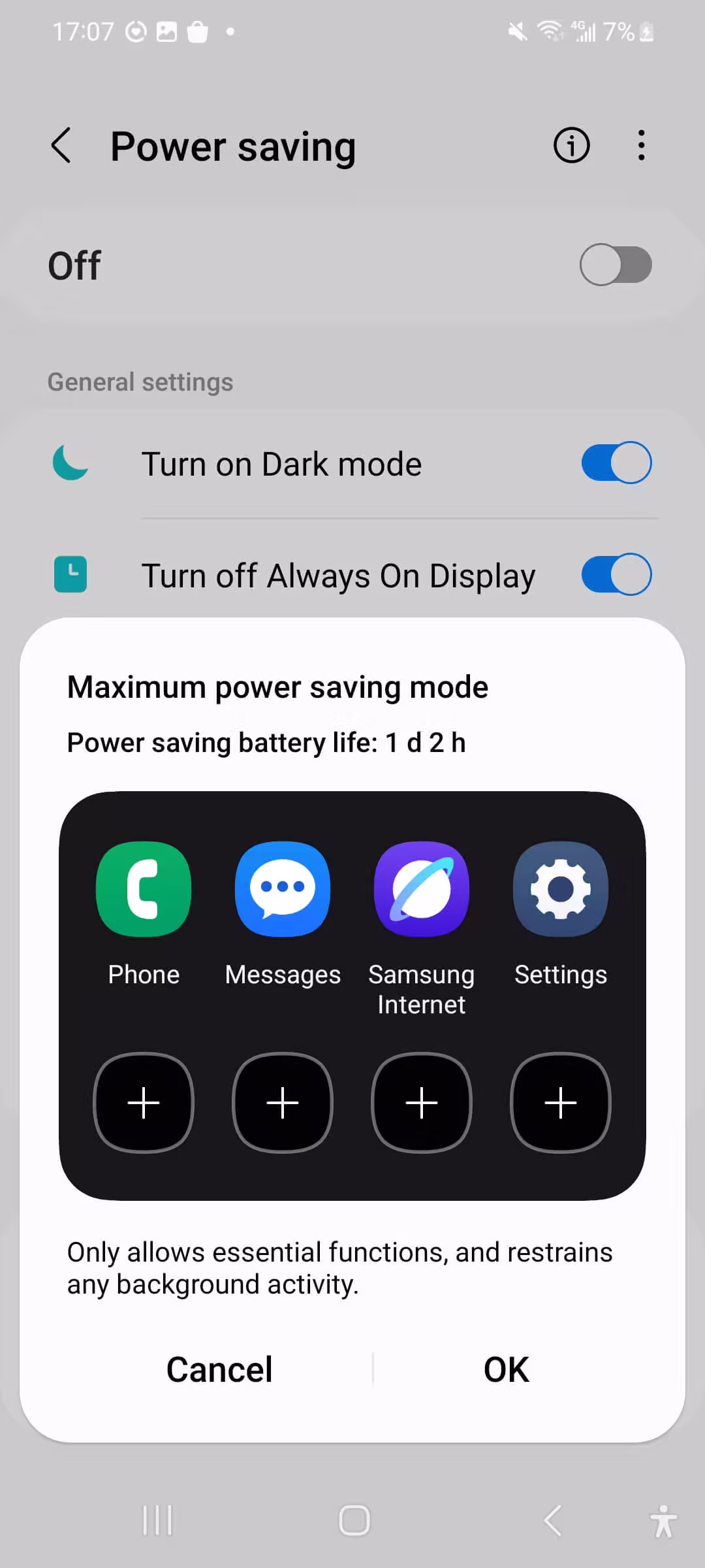 power saving mode android