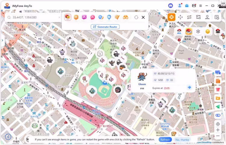 yokohama park coordinate