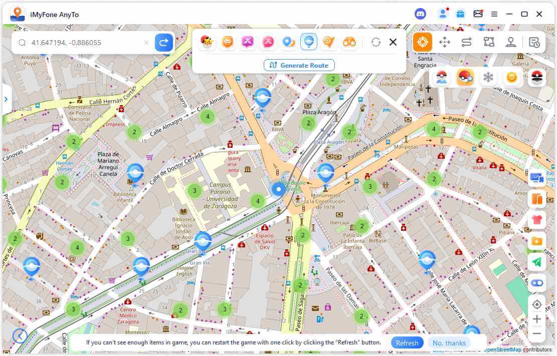 zaragoza spain pokemon go coordinates