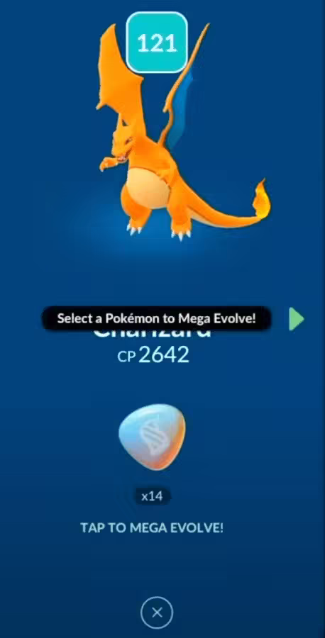 choose charizard pokemon go