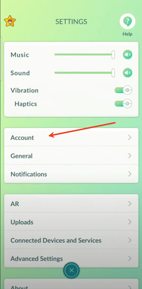find account section