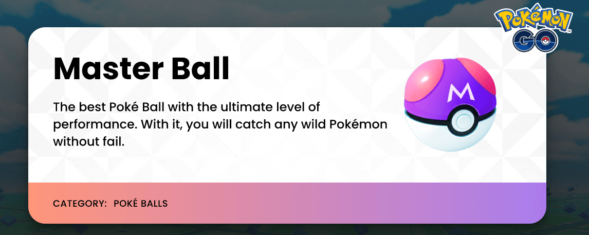 master ball introduction