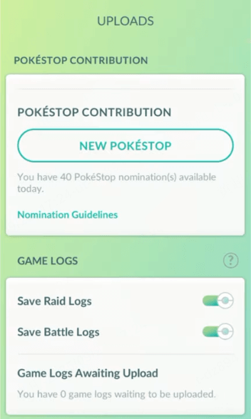 new pokestop nomination