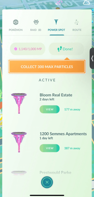power spots pokemon go