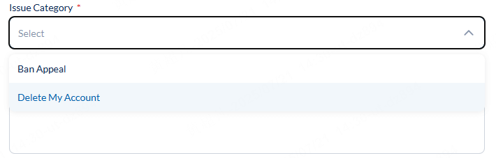 select delete my account