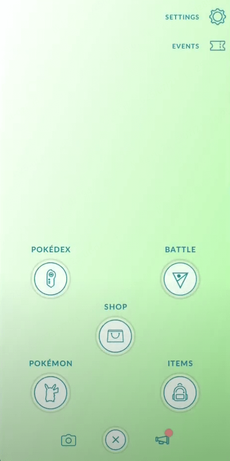 tap the pokeball and tap settings