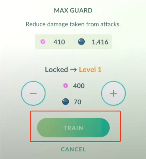 taptrain to level up