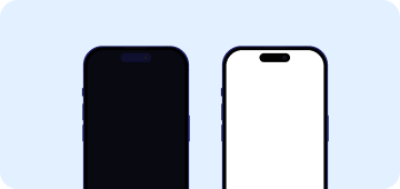 شاشة سوداء أو بيضاء على iPhone