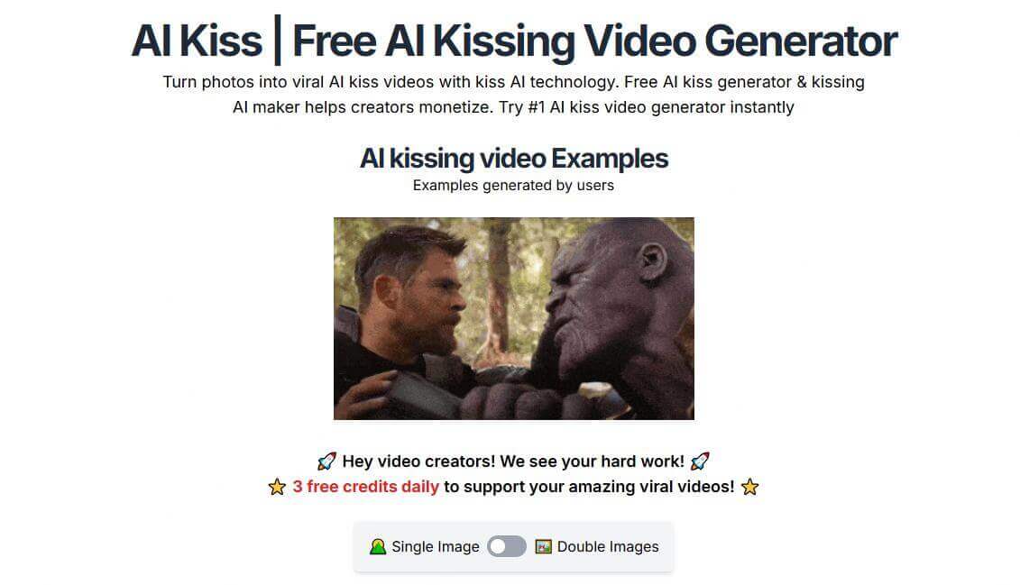 CoCoClip.AI لإنشاء تأثير قبلة بالذكاء الاصطناعي