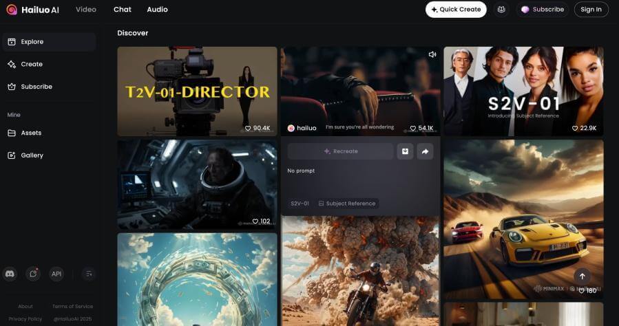 Hailuo برنامج تحويل صور الى فيديو