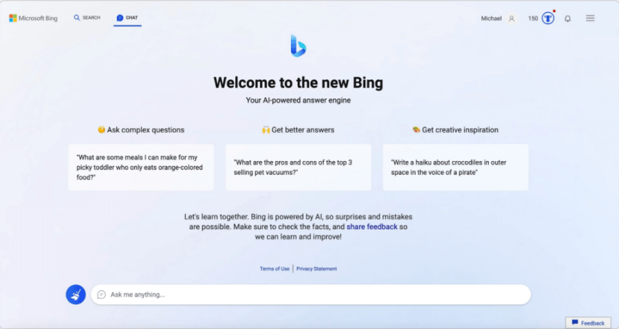 كتابة المقالات بالذكاء الاصطناعي New Bing