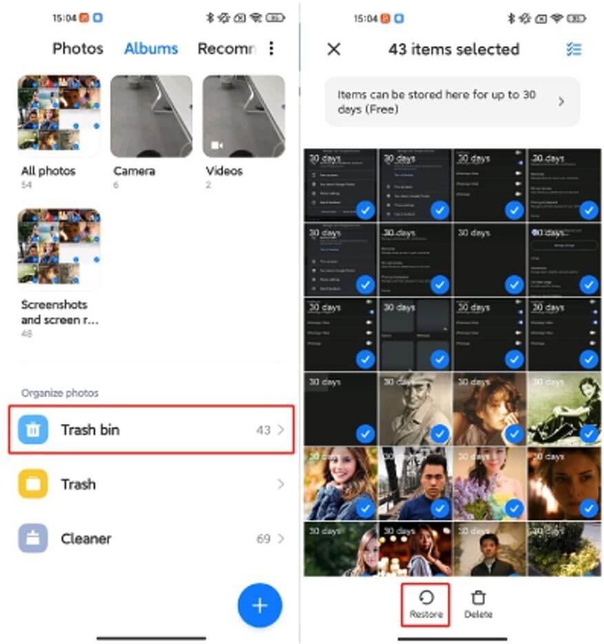 تم حذفه مؤخرًا في هاتف Android