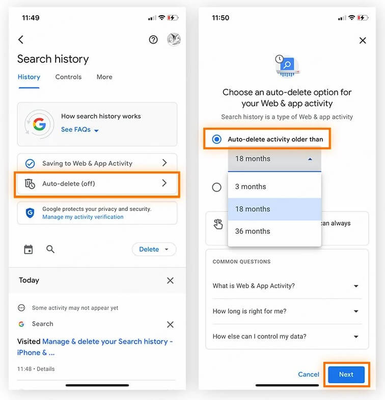 تعطيل حفظ سجل البحث في قوقل نهائيًا