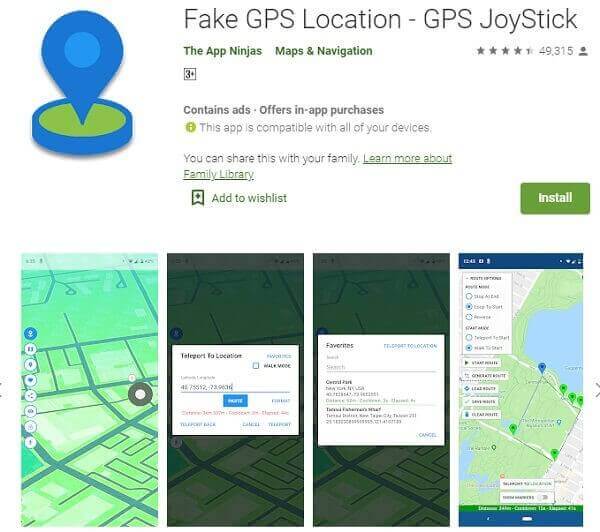 محاكي Fake GPS Location لنظام Android