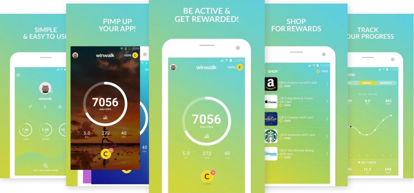WinWalk تطبيق كسب المال عن طريق المشي