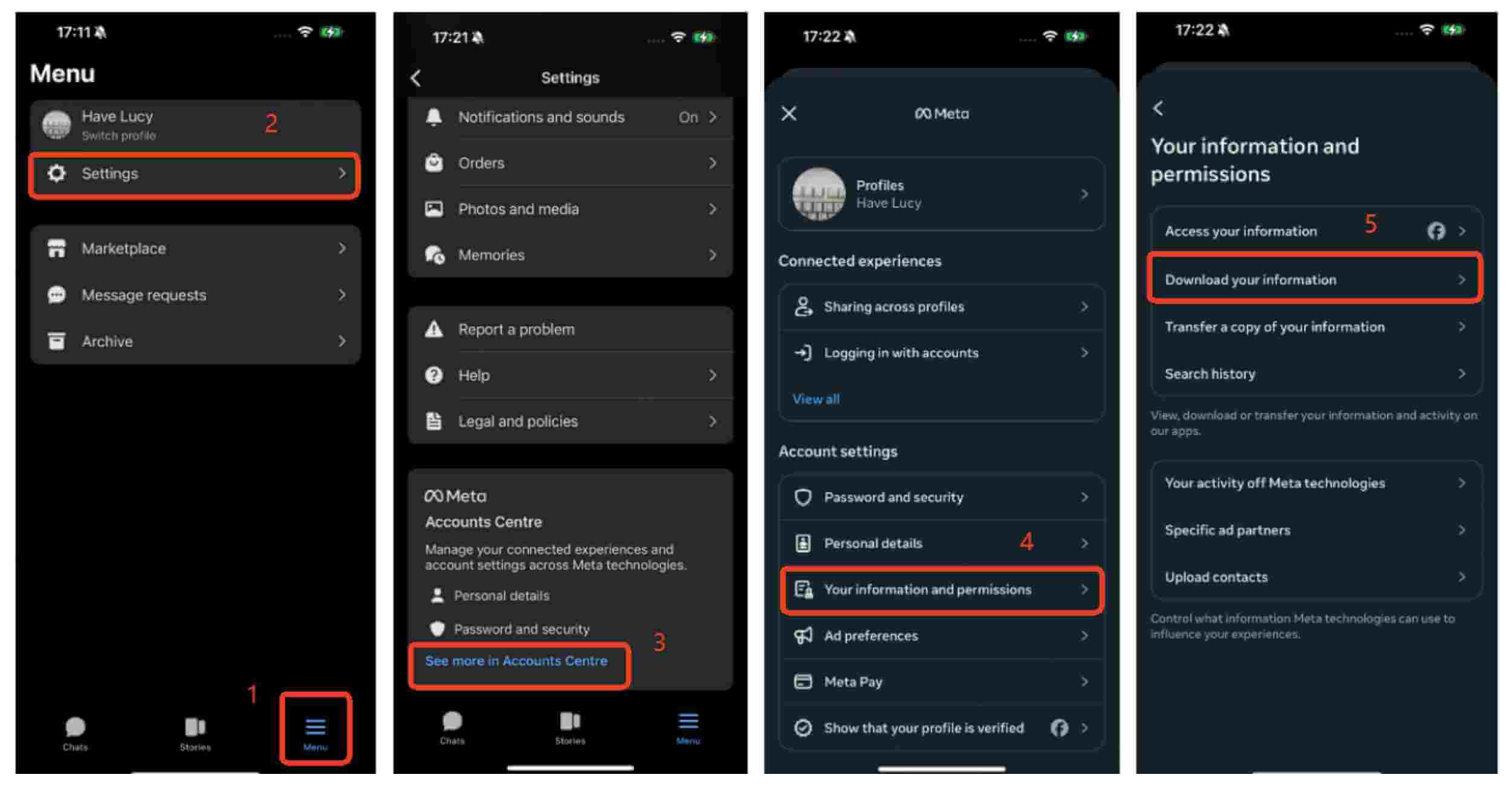 1-5 خطوات لاستعادة بيانات Messenger