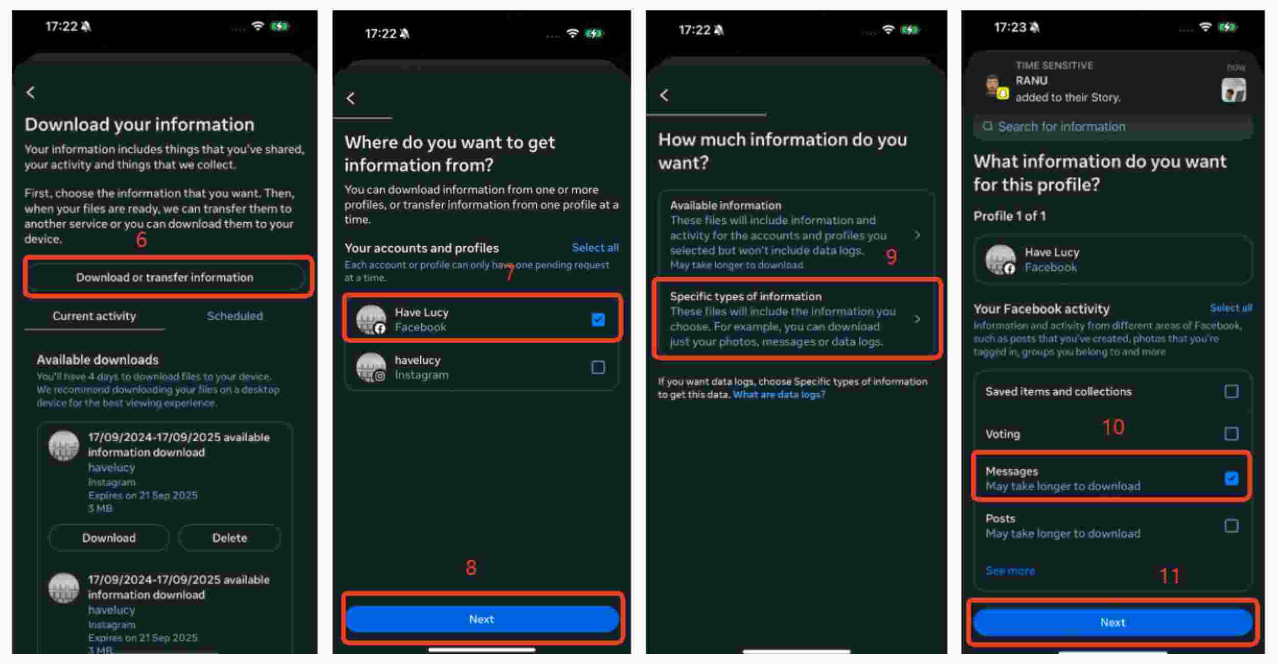 6-11 خطوة لاستعادة بيانات Messenger