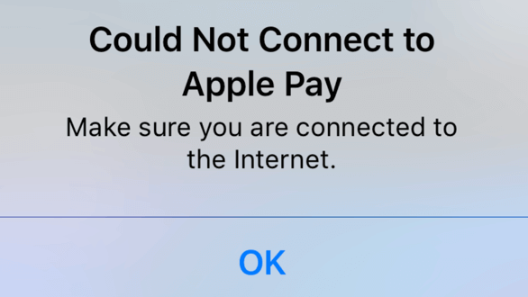 لا يمكن لـ Apple Pay الاتصال بالإنترنت