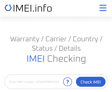 التحقق من رقم IMEI عن Imei Info