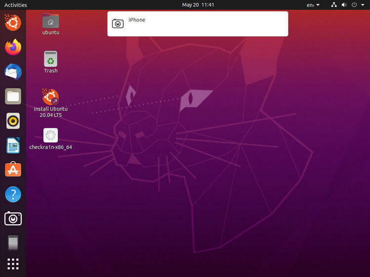قم بتوصيل جهاز iOS بـ Ubuntu